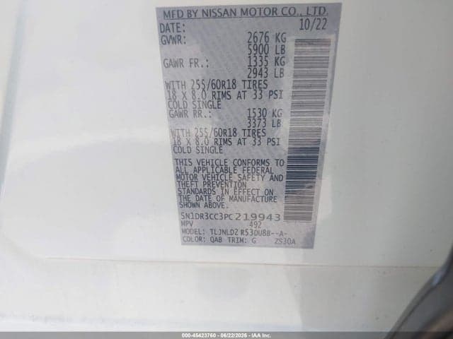 2023 NISSAN PATHFINDER SL 4WD 9