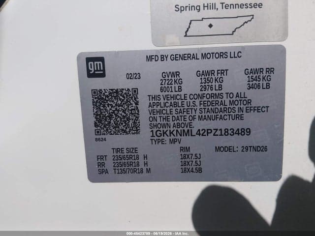 2023 GMC ACADIA FWD SLT 9