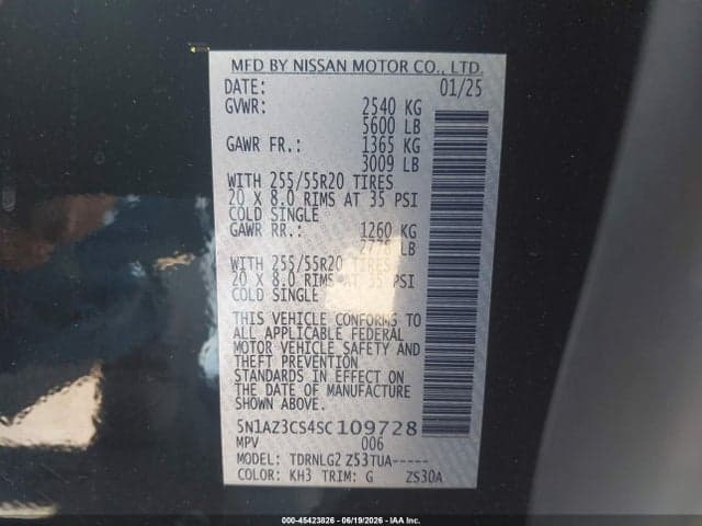2025 NISSAN MURANO SL 9