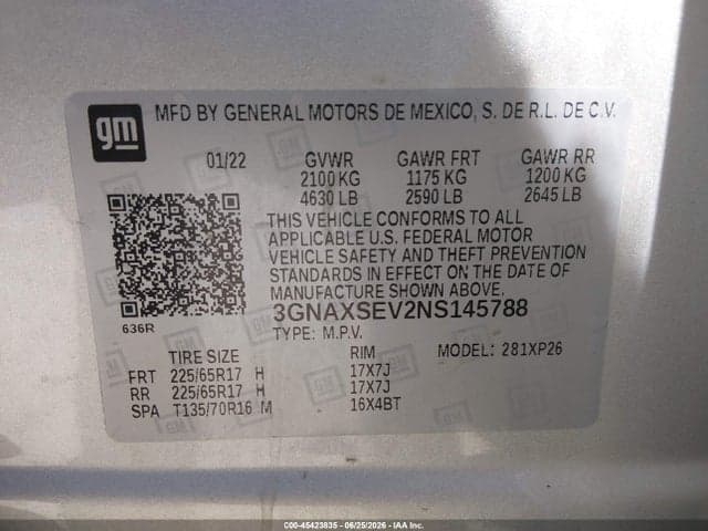 2022 CHEVROLET EQUINOX AWD LS 9