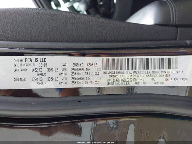 2020 DODGE DURANGO SXT PLUS RWD 9