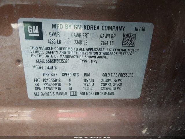 2017 BUICK ENCORE PREFERRED II 9