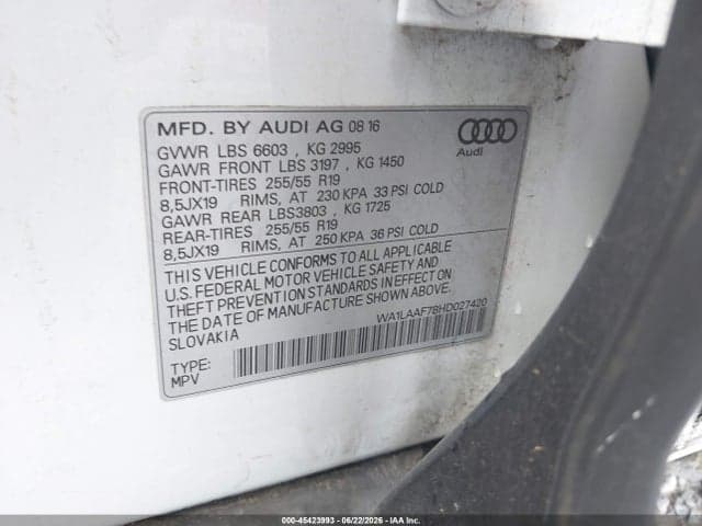 2017 AUDI Q7 3.0T PREMIUM 9