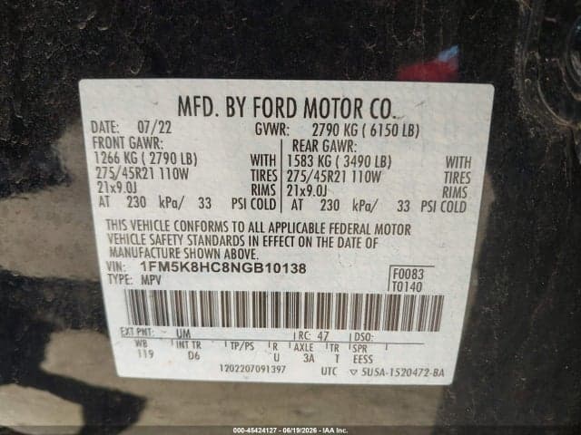 2022 FORD EXPLORER PLATINUM 9