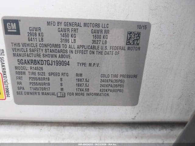 2016 BUICK ENCLAVE LEATHER 9