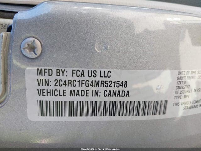 2021 CHRYSLER PACIFICA TOURING 9