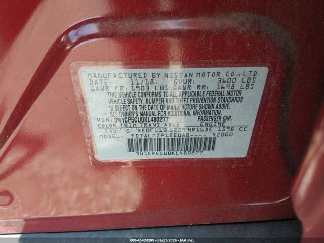 2019 NISSAN KICKS SR 9