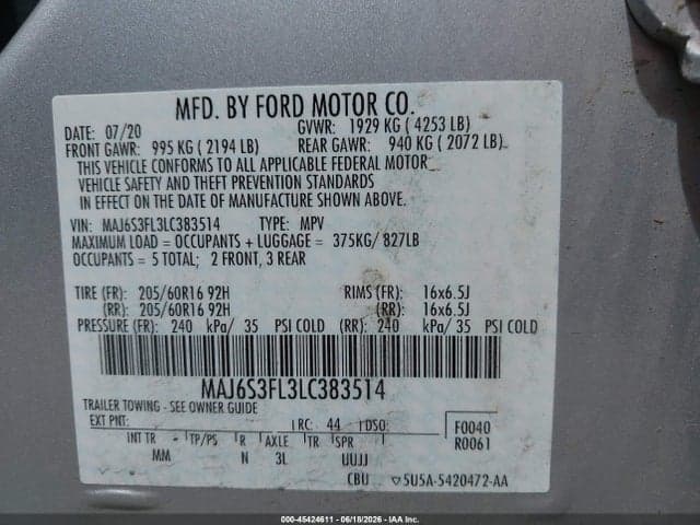 2020 FORD ECOSPORT S 9