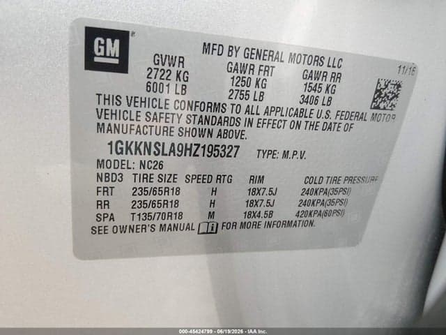 2017 GMC ACADIA SLE-2 9