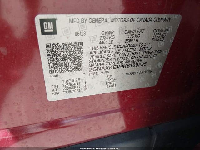 2019 CHEVROLET EQUINOX LT 9