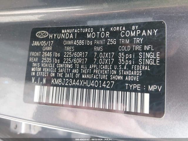2017 HYUNDAI TUCSON SE 9