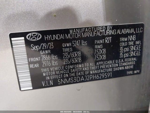 2023 HYUNDAI SANTA FE SEL 9
