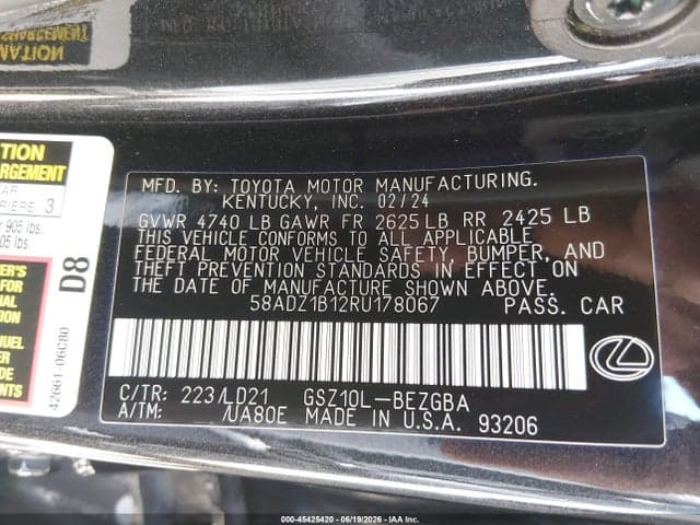 2024 LEXUS ES 350 11