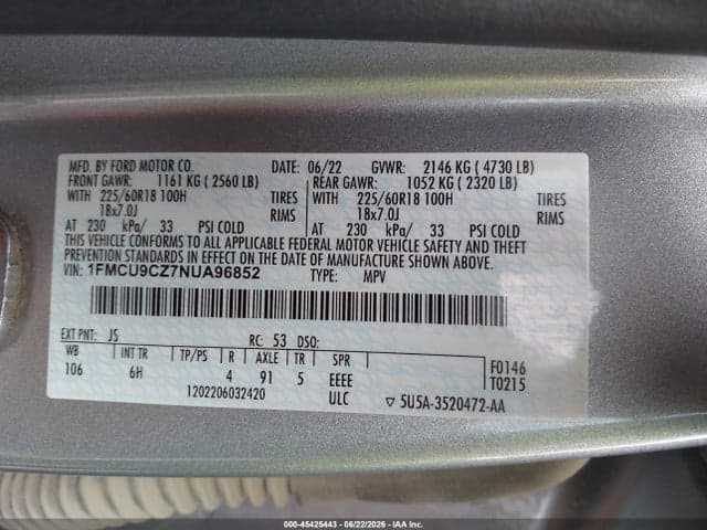 2022 FORD ESCAPE SEL HYBRID 9