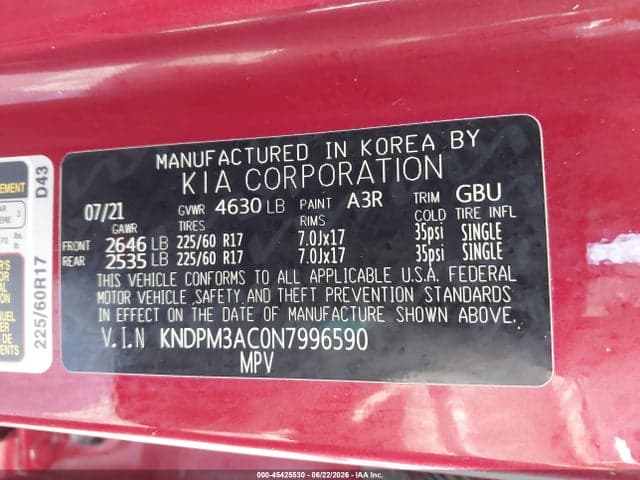 2022 KIA SPORTAGE LX 9