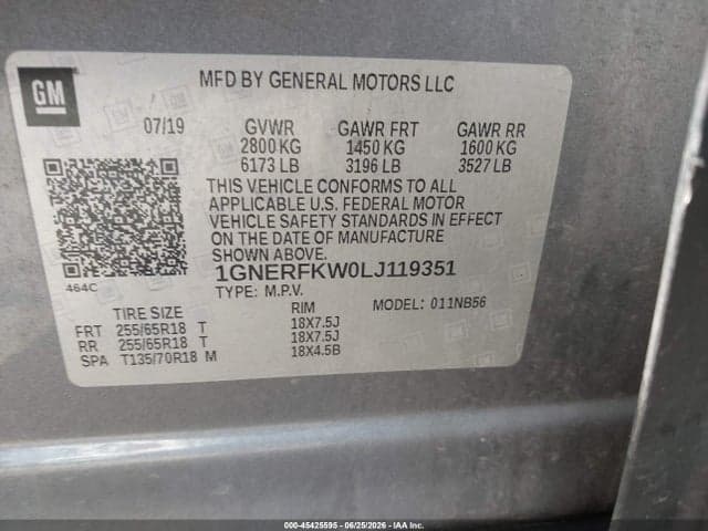 2020 CHEVROLET TRAVERSE FWD LS 9