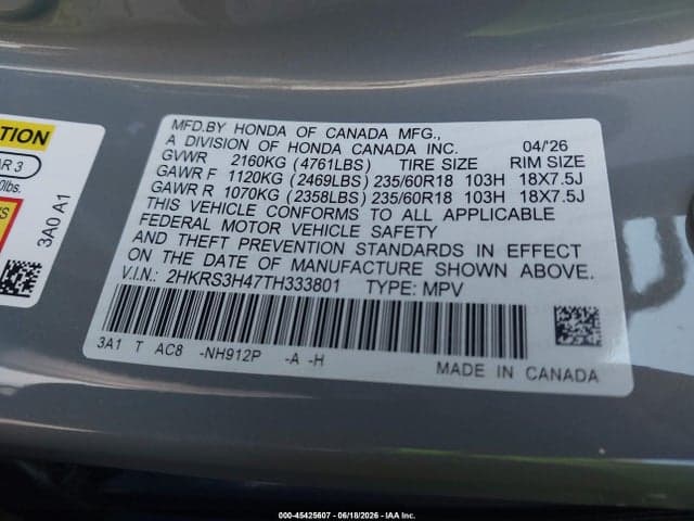 2026 HONDA CR-V EX 2WD 9