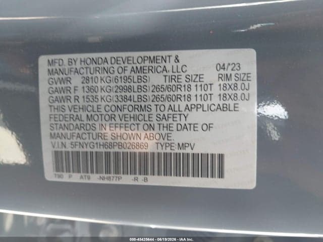 2023 HONDA PILOT AWD TRAILSPORT 9