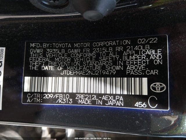 2022 TOYOTA COROLLA LE 9