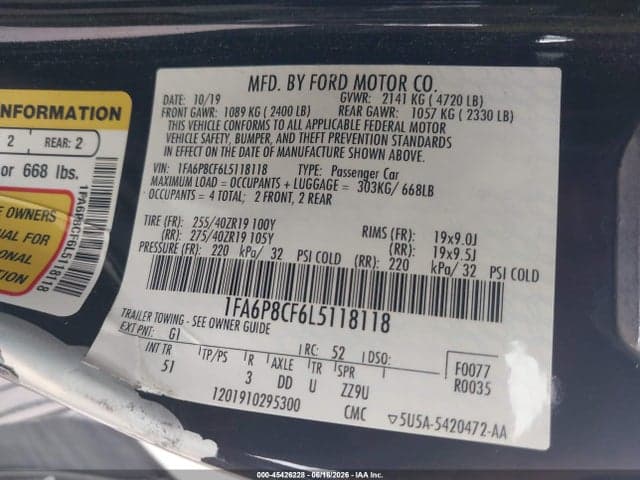 2020 FORD MUSTANG 9