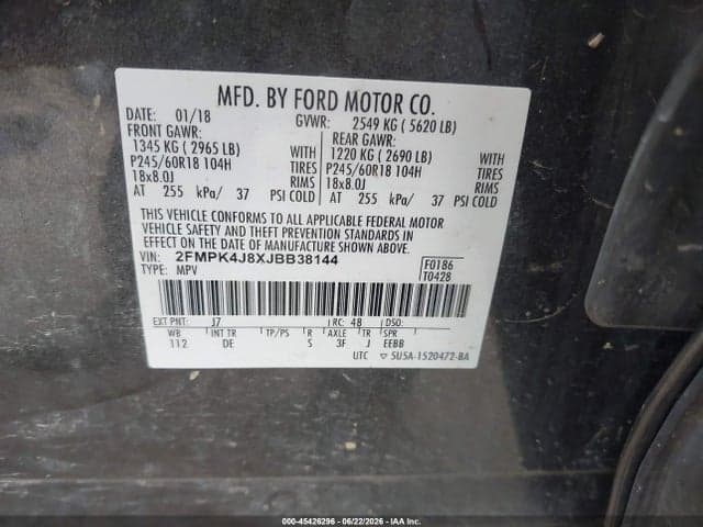 2018 FORD EDGE SEL 9
