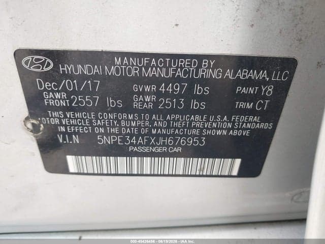 2018 HYUNDAI SONATA SPORT 9