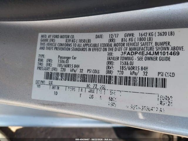 2018 FORD FIESTA SE 9