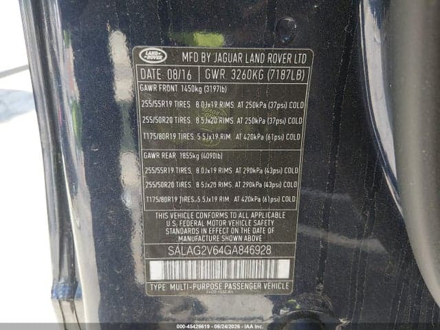 2016 LAND ROVER LR4 9