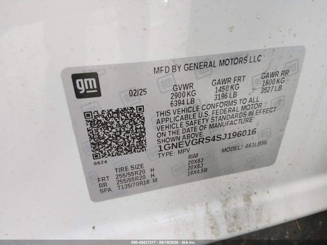 2025 CHEVROLET TRAVERSE AWD LT 9