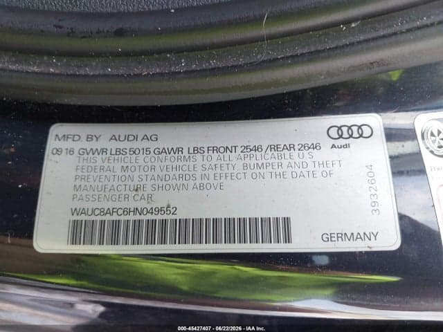 2017 AUDI A6 PREMIUM 9