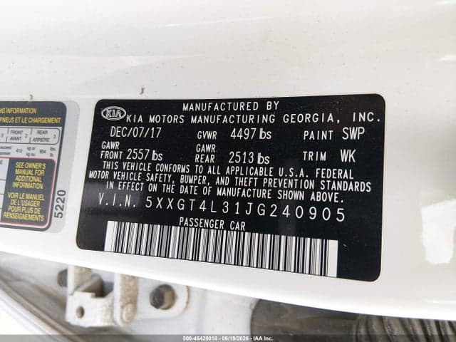 2018 KIA OPTIMA S 9