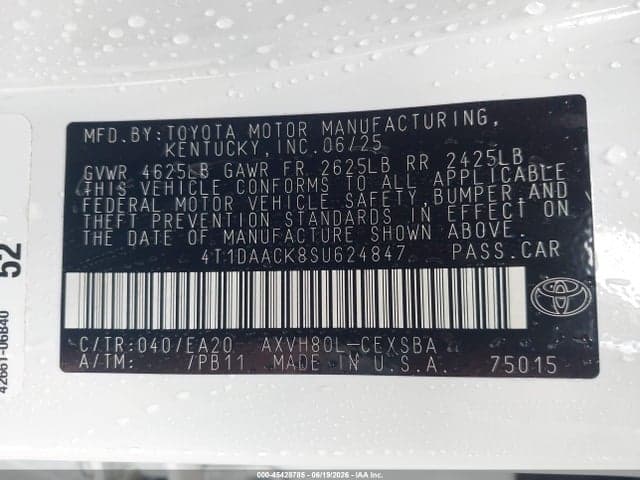 2025 TOYOTA CAMRY SE 9