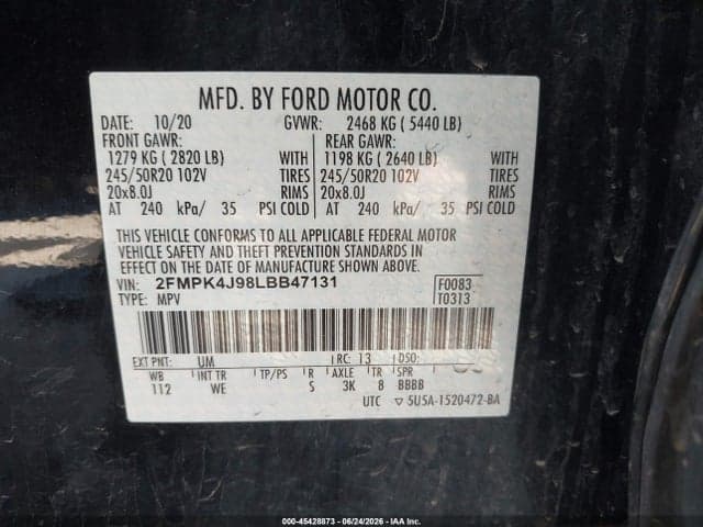 2020 FORD EDGE ST LINE 9