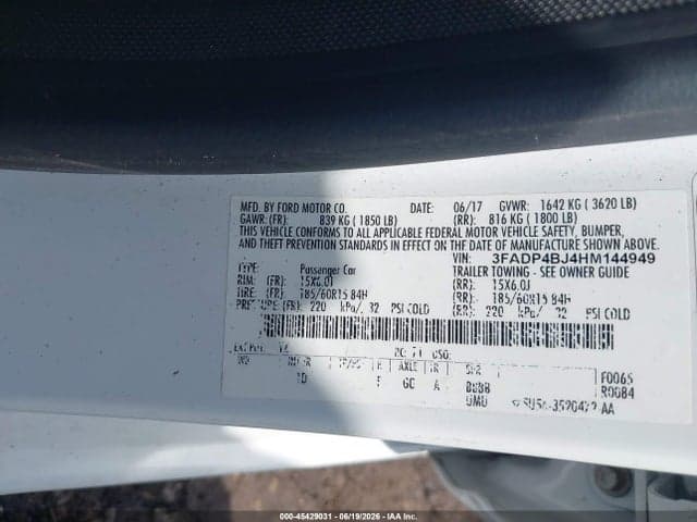 2017 FORD FIESTA SE 9