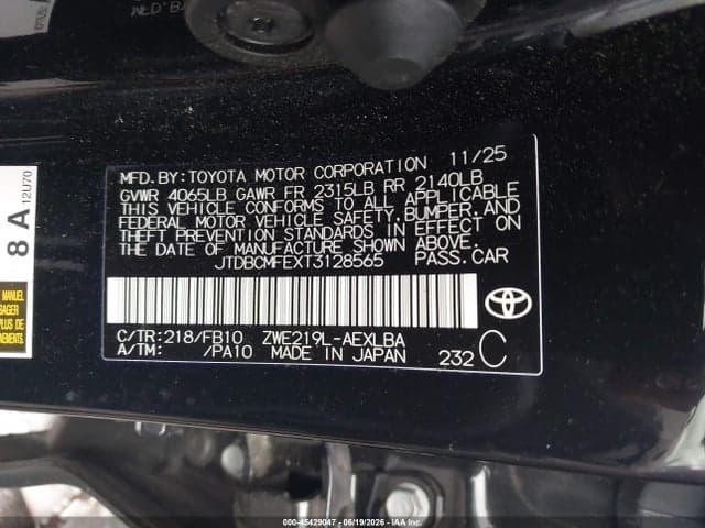 2026 TOYOTA COROLLA HYBRID HYBRID LE 9