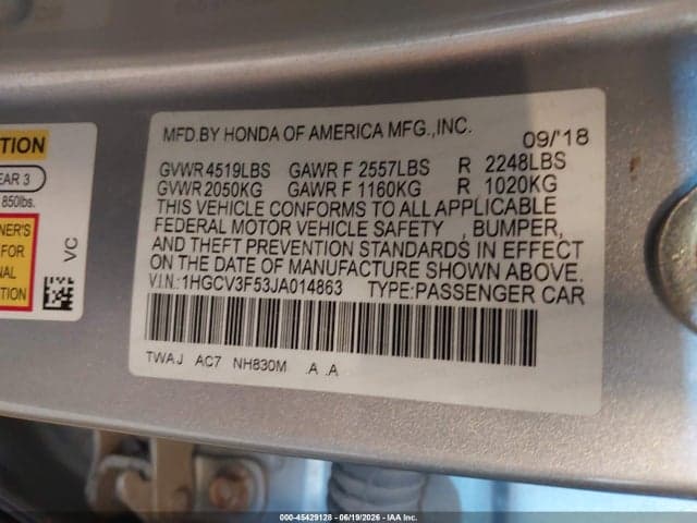 2018 HONDA ACCORD HYBRID EX-L 9