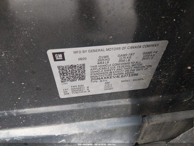 2020 CHEVROLET EQUINOX FWD LT 1.5L TURBO 9