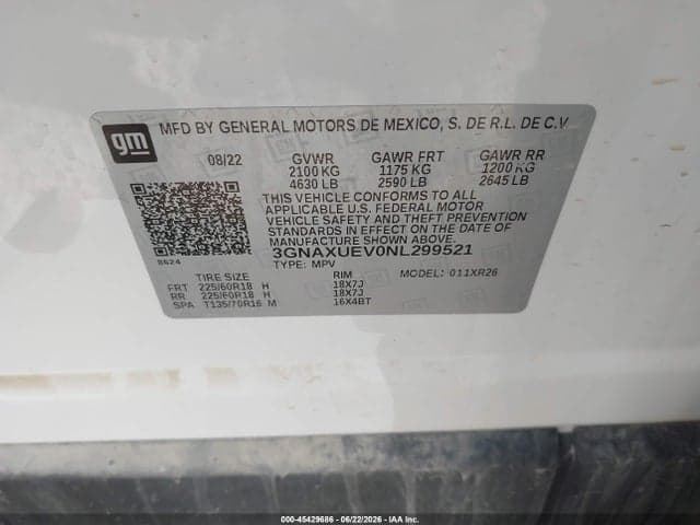 2022 CHEVROLET EQUINOX AWD LT 9