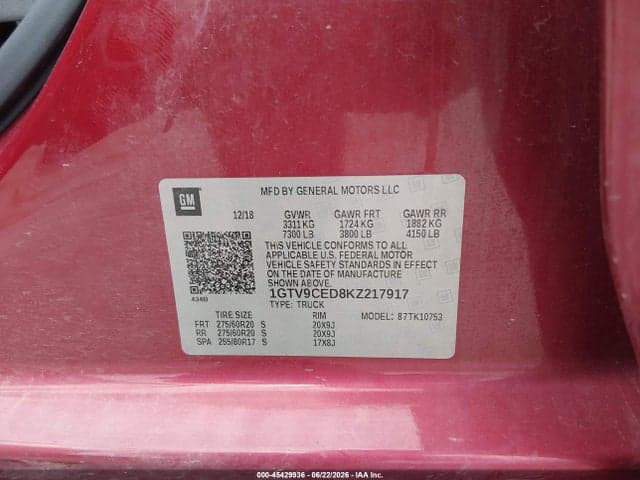 2019 GMC SIERRA 1500 ELEVATION 10