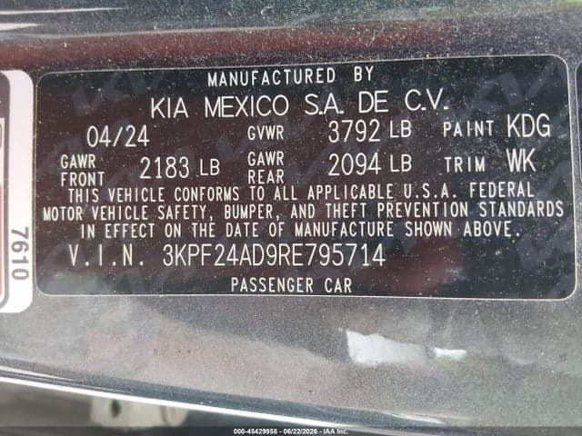 2024 KIA FORTE LXS 9