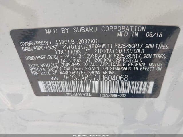 2018 SUBARU FORESTER 2.5I 9