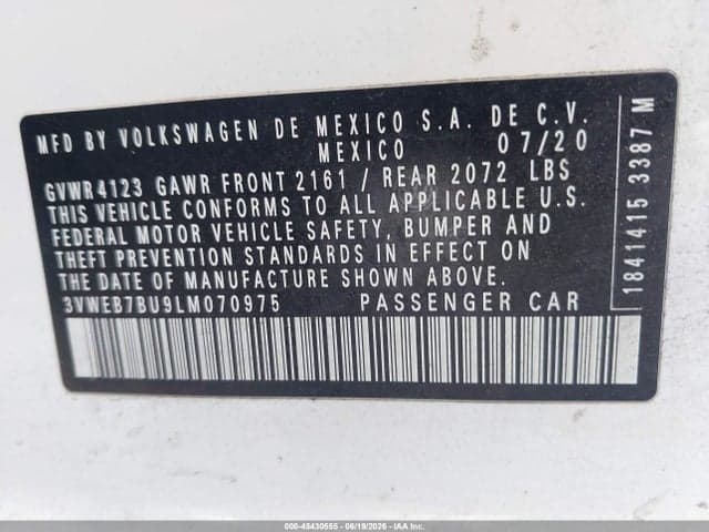 2020 VOLKSWAGEN JETTA 1.4T SEL 9