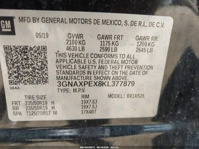 2019 CHEVROLET EQUINOX PREMIER 9