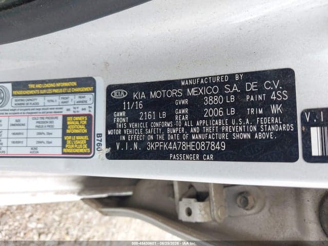 2017 KIA FORTE LX 9