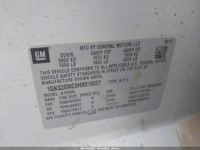 2017 GMC YUKON XL SLT 9