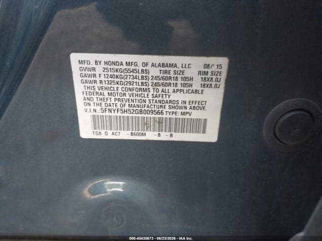 2016 HONDA PILOT EX-L 9
