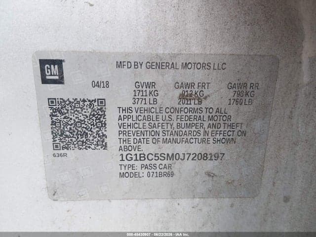 2018 CHEVROLET CRUZE LS AUTO 9