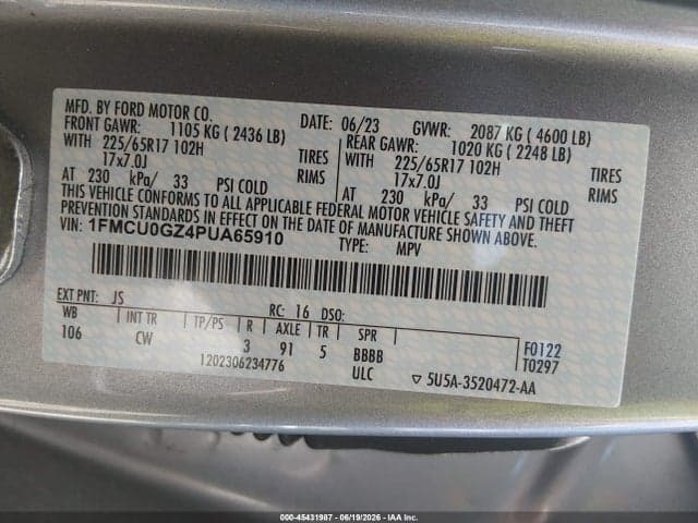 2023 FORD ESCAPE ACTIVE 9