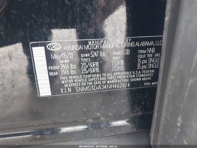 2022 HYUNDAI SANTA FE SEL 9