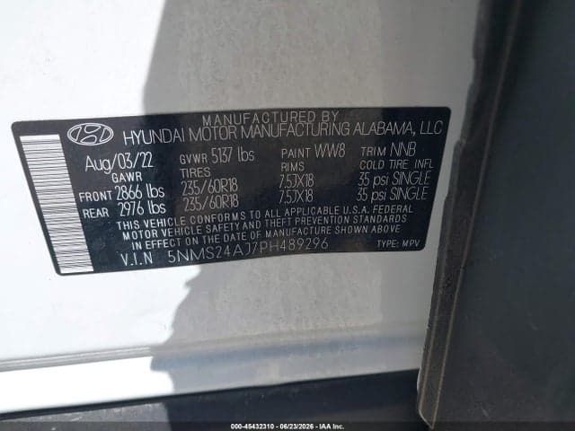 2023 HYUNDAI SANTA FE SEL 9